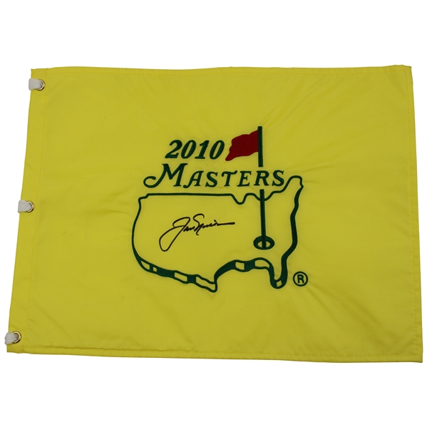 Jack Nicklaus Signed 2010 Masters Tournament Embroidered Flag JSA ALOA