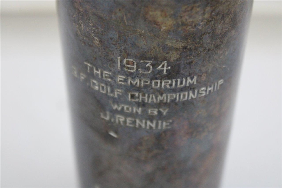 1934 The Emporium S.F. Golf Championship Won by J. Rennie Trophy/Cup