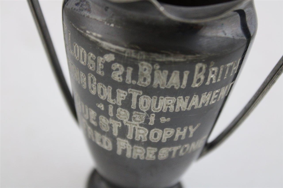 S.F. Lodge 21. B'nai B'rith Spring Golf Tournament 1931 Guest Trophy Won by Dr. Fred Firestone