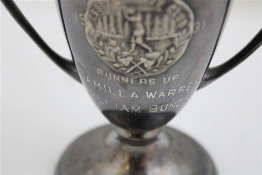 1931 Mixed Doubles Class B Essex CC Runners-Up Trophy - Camilla Warren & William Bundy