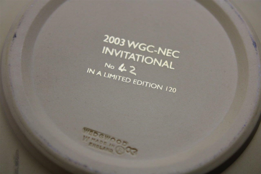 2003 WGC NEC Inv. Contestant Ltd Ed Wedgwood Bowl #42/120