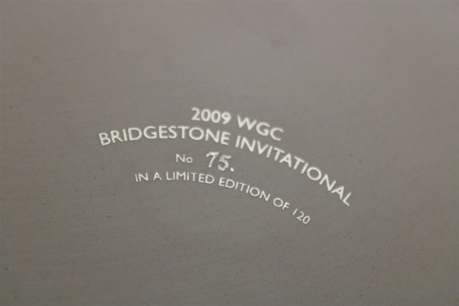 2009 WGC Bridgestone Inv. Contestant Ltd Ed Wedgwood Plate #75/120 - Tiger Win