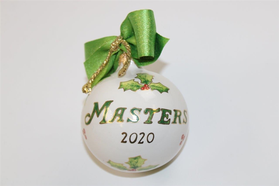 2020 Masters Tournament Hand Painted Ceramic Holiday Ornament in Original Box