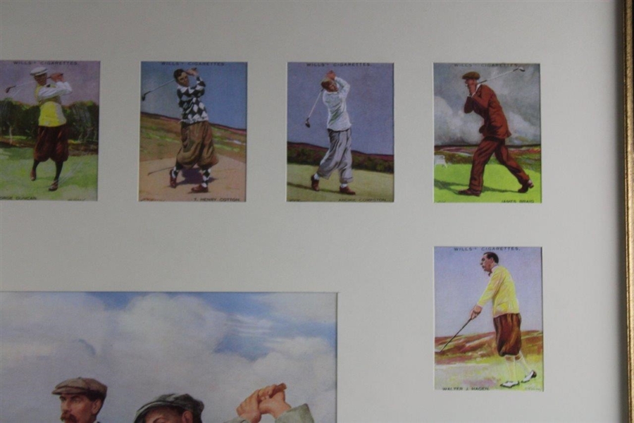 1987 Famous Golfers Cards Set Framed Display