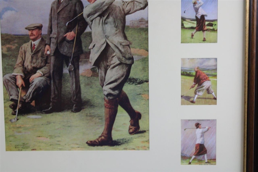1987 Famous Golfers Cards Set Framed Display