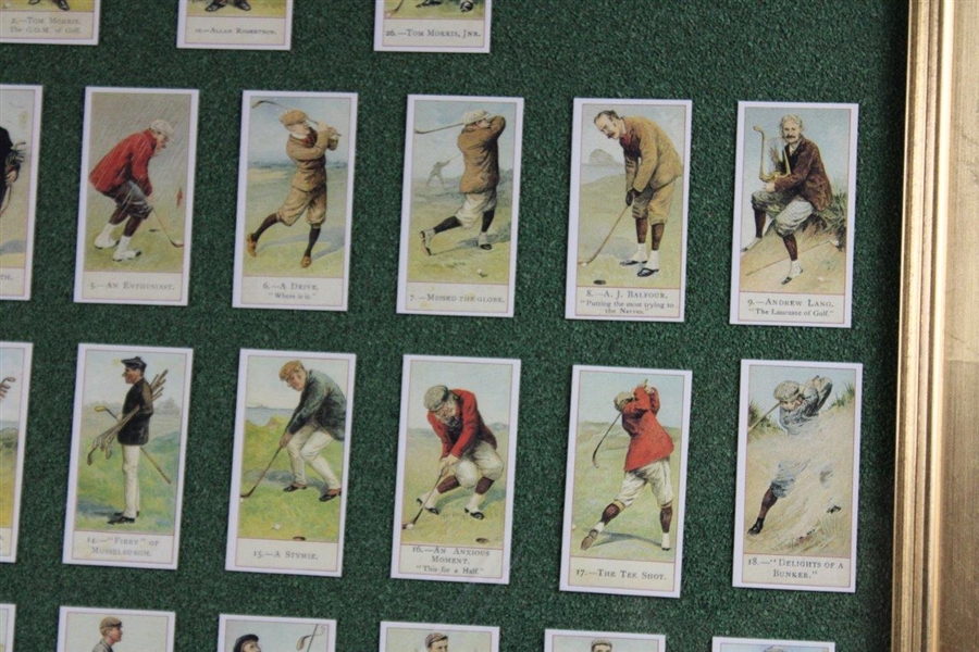 Cope's Golfers Set Of Cards Framed Display 