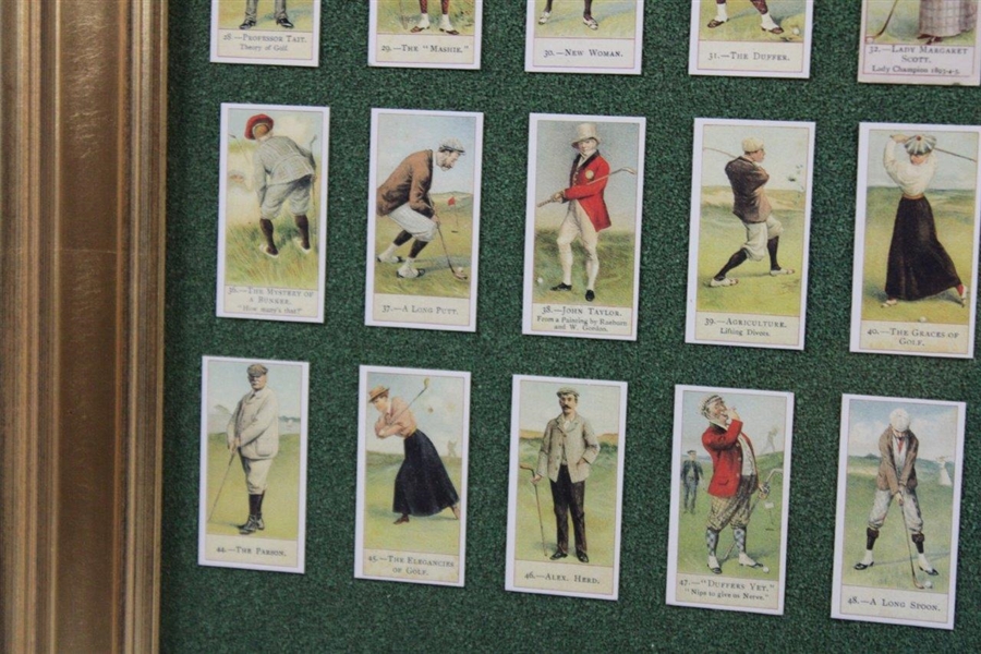 Cope's Golfers Set Of Cards Framed Display 