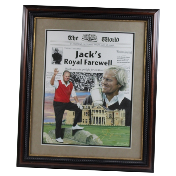 2005 Jack Nicklaus Royal Farewell St. Andrews Print Signed By Artist Broome/London -Framed
