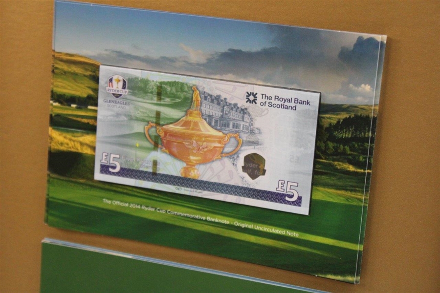 2014 Ryder Cup 5 Pound Note Display - Framed