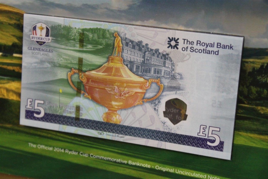 2014 Ryder Cup 5 Pound Note Display - Framed