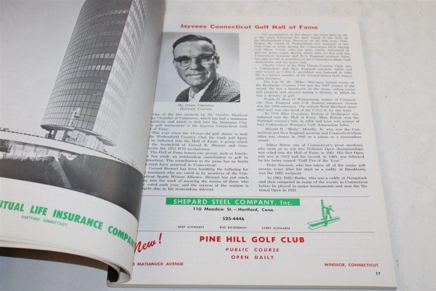 Ken Venturi Signed 1964 Insurance City Open Official Program JSA ALOA