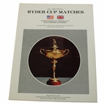1975 Ryder Cup at Laurel Valley Program