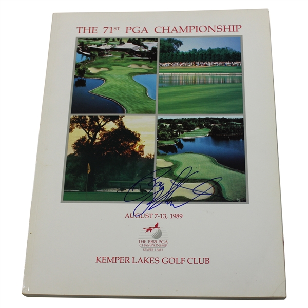 Payne Stewart Signed 1989 PGA Championship Program JSA ALOA