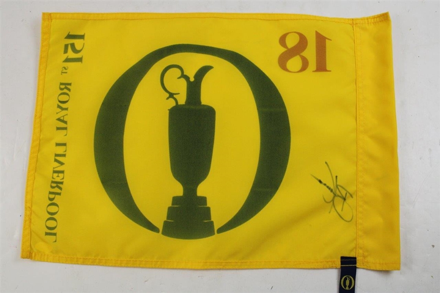 Champ Brian Harmon Signed 2023 The OPEN at Signed Flag JSA #AL87641