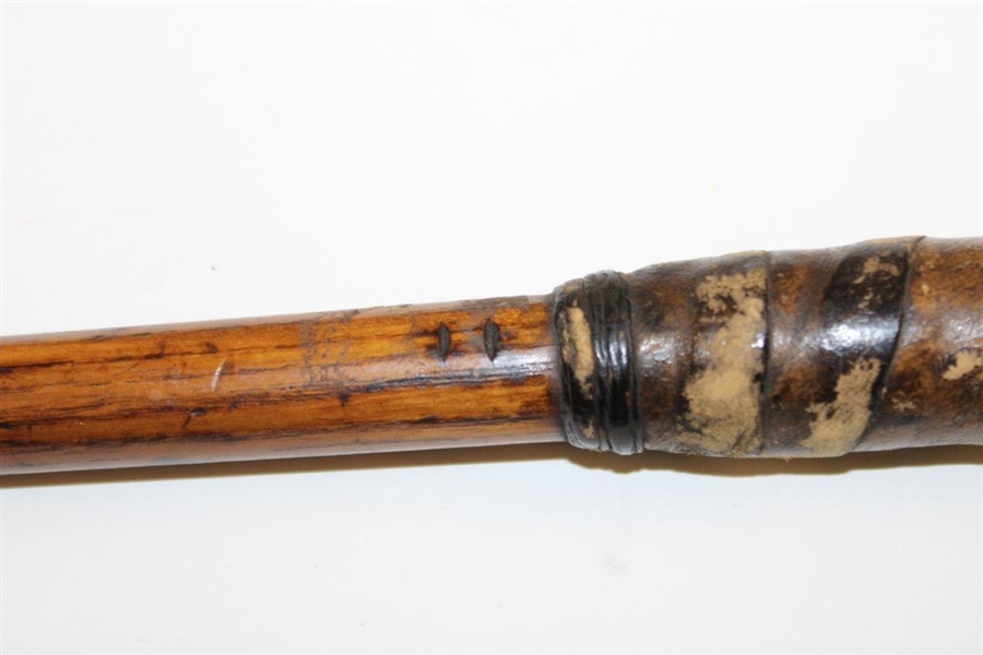 c. 1840 Long-Nose Fruitwood Middle Spoon w/ 'W.S' Stamp from Jeff Ellis Collection