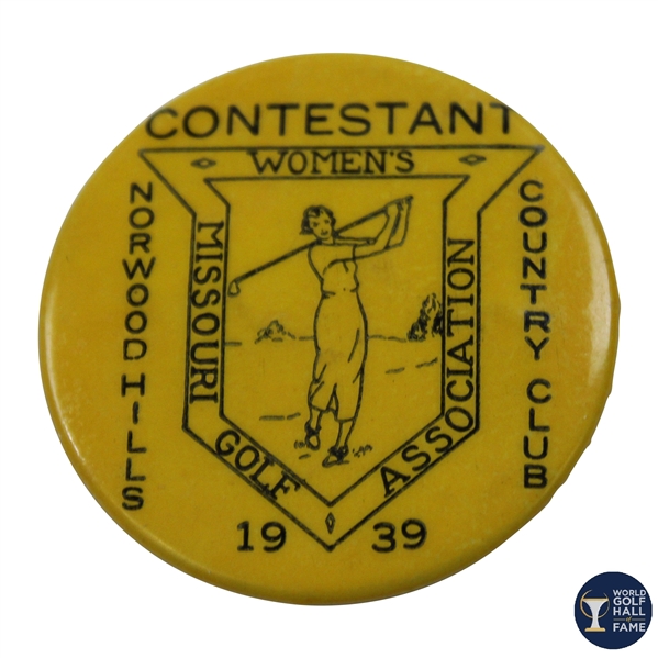 1936 Womens MGA Tournament at Norwood Hills CC Contestant Badge