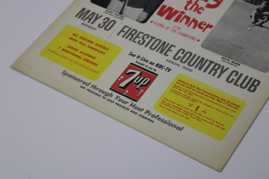 1966 PGA National Golf Day at Firestone Country Club Broadside Cardboard Ad