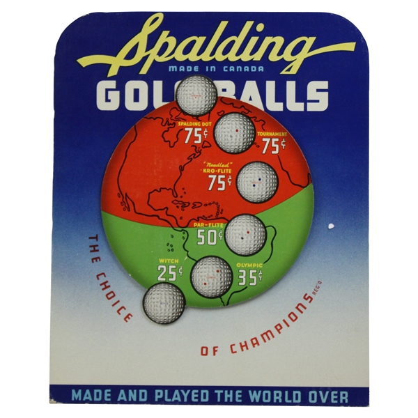 Spalding Golf Balls Made in Canada 'The Choice Of Champions' Broadside Advertisement 