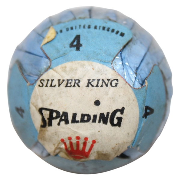 Vintage Spalding Silver King Golf Ball In Original Blue Wrapping