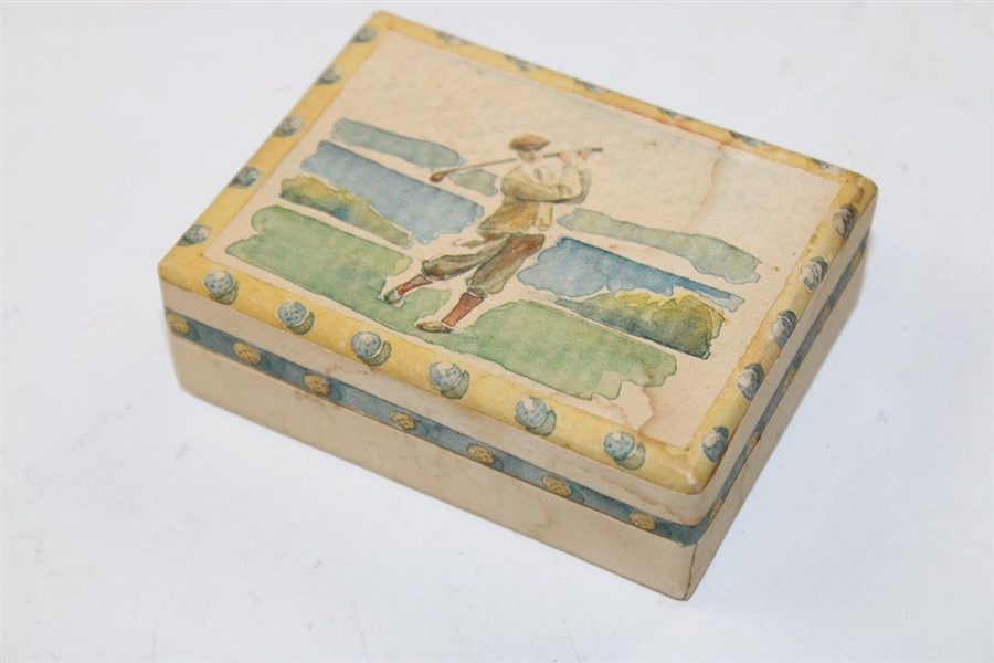 Catriona Stewart Hand Painted Trinket Box w/Figurine 