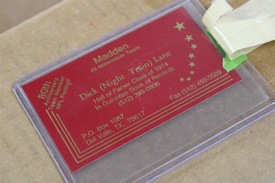 Dick Night Train Lane Personal Used c. 1982 PING Iron Set 1-9, PW & SW in Box w/ Business Card