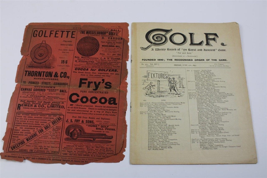 1897 Golf Weekly Record Of 'De Royal and Ancient Game - No. 360. Vol. XIV