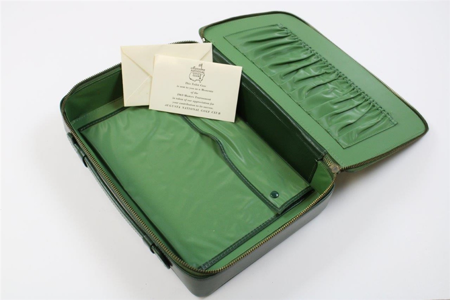 1969 Augusta National GC Masters Tournament Gifted Toiletries Case Gift w Card & Box