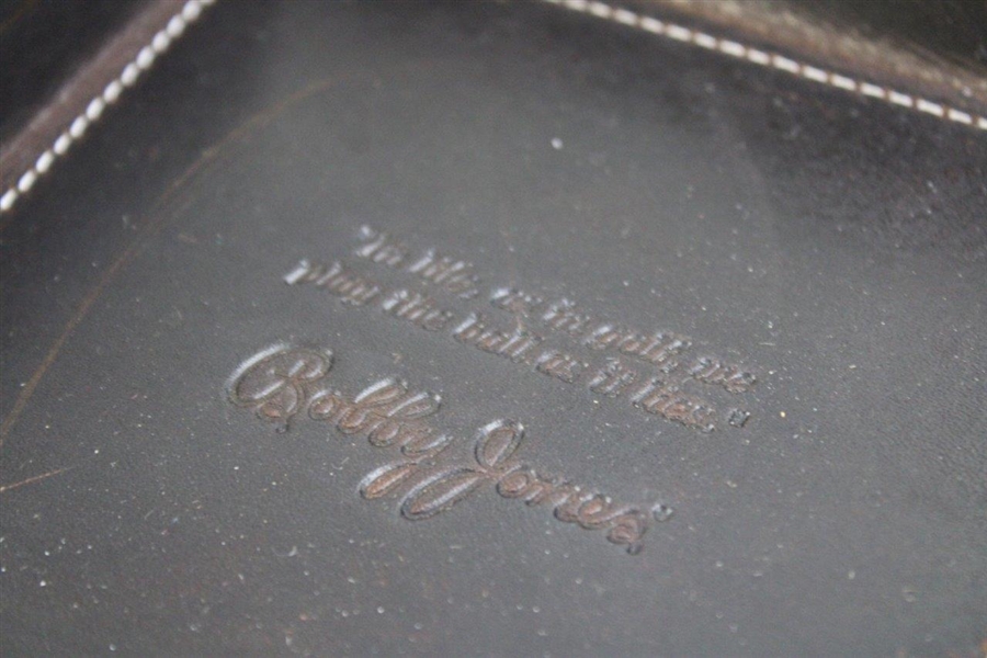Bobby Jones 1930 Leather Coin Tray with Buffalo Nickel