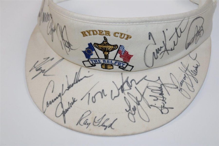 Team USA Signed 1993 Ryder Cup at The Belfry Visor JSA ALOA