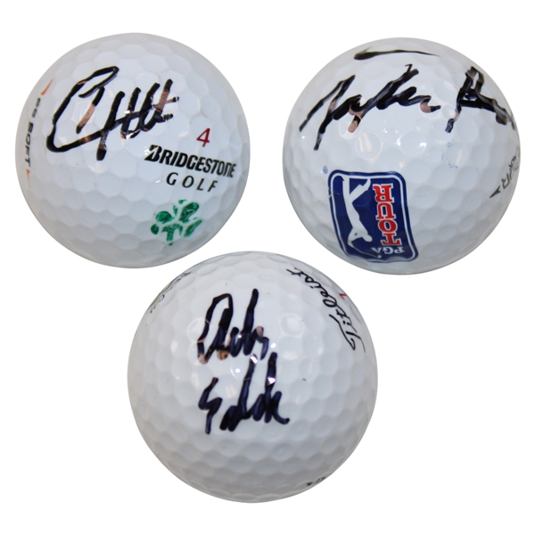 Taylor Pendrith, Adam Schenk,  & Tyrell Hatton Signed Golf Balls  JSA ALOA
