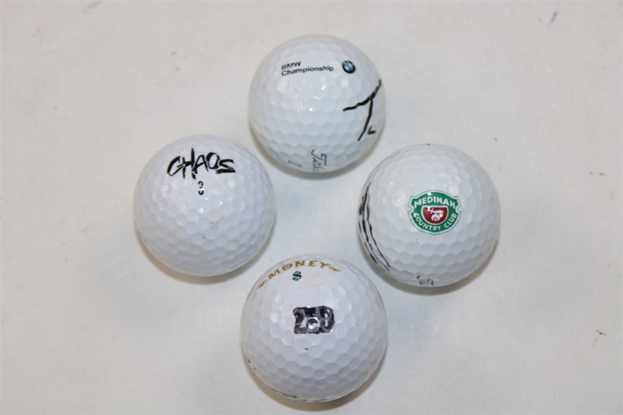 Adam Hadwin, Tom Hoge, Adam Svensson & Chris Kirk Signed Golf Balls JSA ALOA