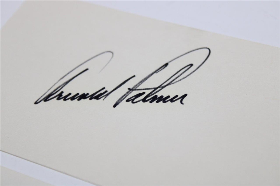 Arnold Palmer & Gene Sarazen Signed 3x5 Cards JSA ALOA