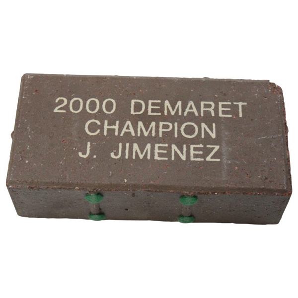 World Golf Hall of Fame Brick Awarded to 2000 Demaret Division Champion - J. Jimenez
