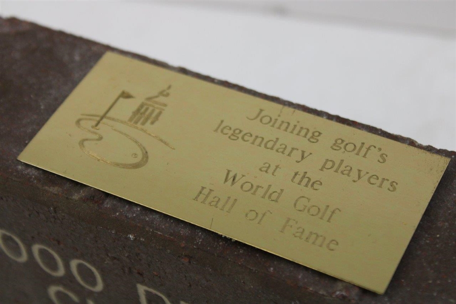 World Golf Hall of Fame Brick Awarded to 2000 Demaret Division Champion - J. Jimenez