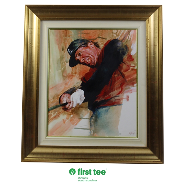 Gary Player Moment of Impact Follow Through Canvas Display Print - Framed