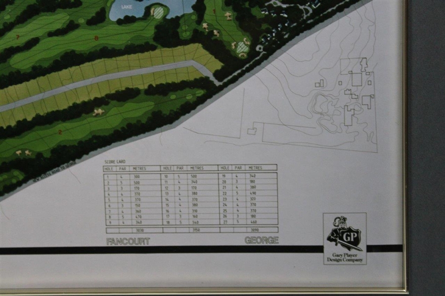 Gary Player Design Company Fancourt/George Aerial Display Map - Framed