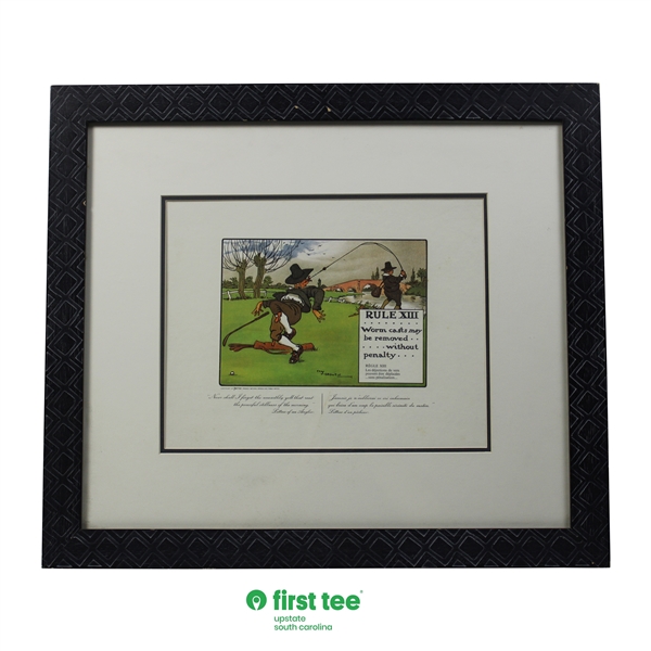 Crombie Rule XIII 'Worm Casts May Be Removed…Without Penalty' Perrier Display Print - Framed