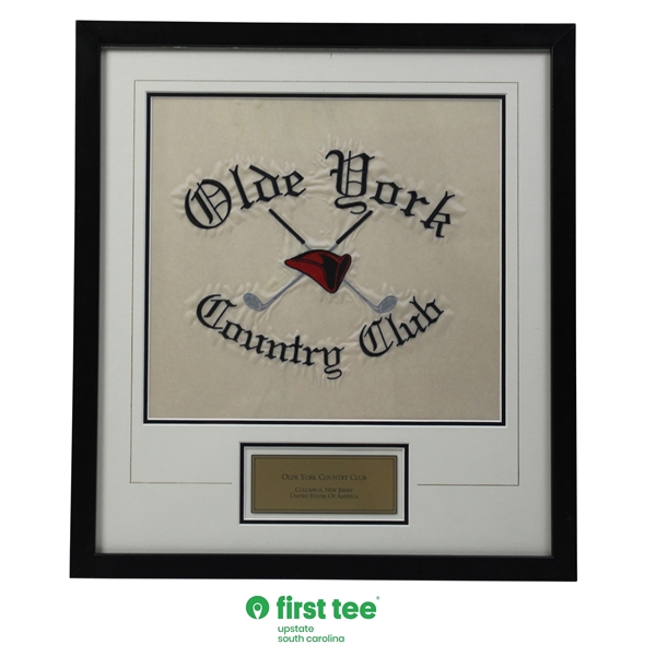 Olde York Country Club in Columbus, New Jersey Course Flag Logo - Framed