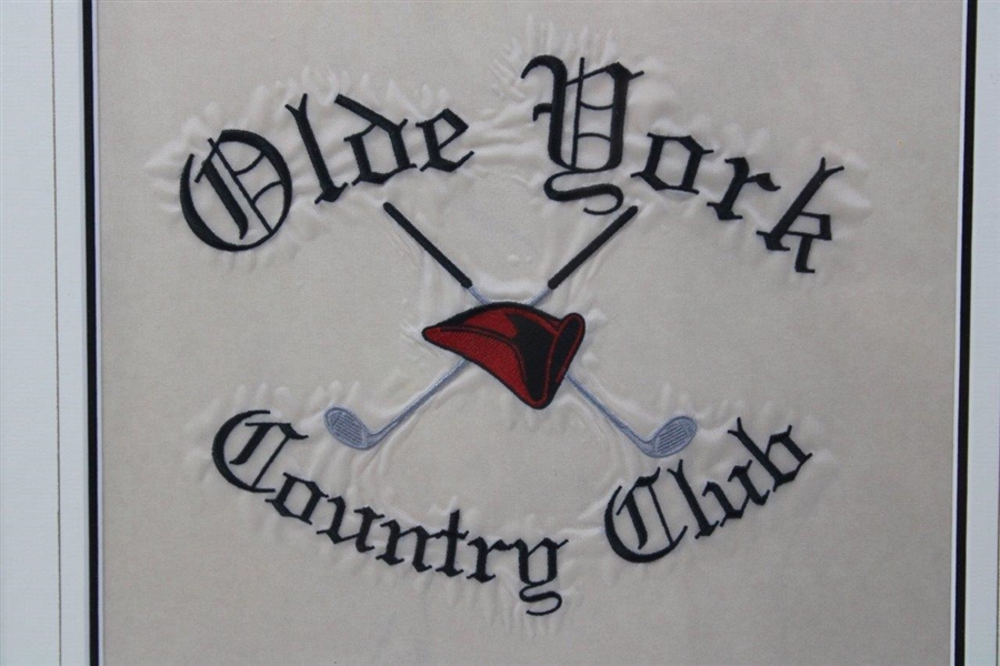 Olde York Country Club in Columbus, New Jersey Course Flag Logo - Framed