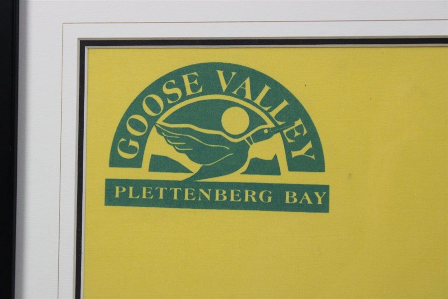 Goose Valley at Plettenberg Bay, South Africa Course Hole 2 Flag Logo - Framed