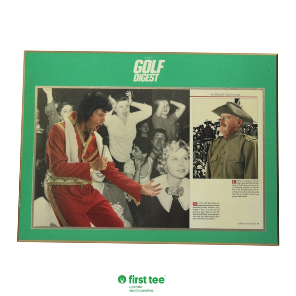 1991 Golf Digest Laminated Fold Out Page - Gary Player The Performer Plaque