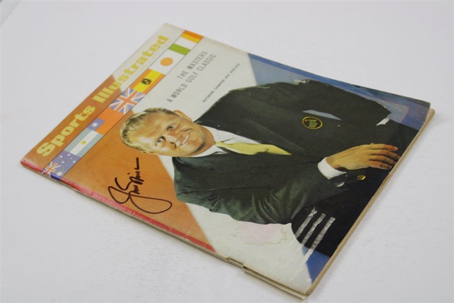 Jack Nicklaus Signed 1967 Sports Illustrated Masters Preview Magazine JSA ALOA