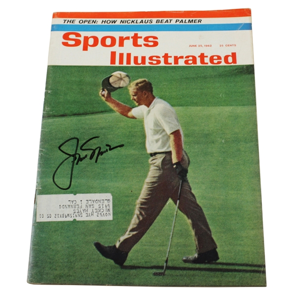 Jack Nicklaus Signed 1962 Sports Illustrated Us Open Magazine JSA ALOA