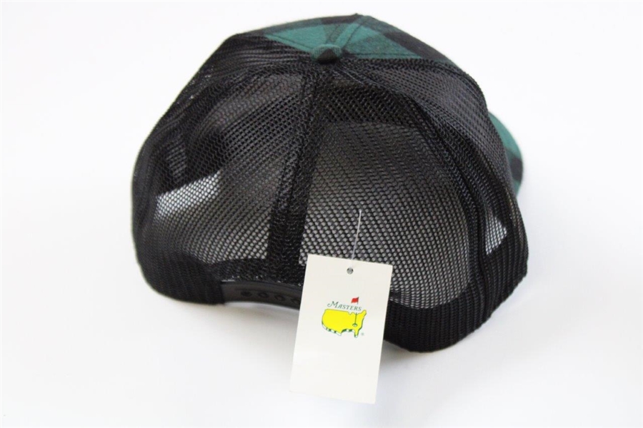 Masters Logo Green & Black Plaid Design Circle Logo American Needle Hat - New With Tags