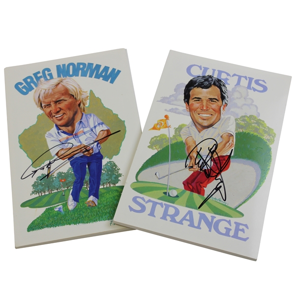 Curtis Strange & Greg Norman Signed Notebooks JSA ALOA