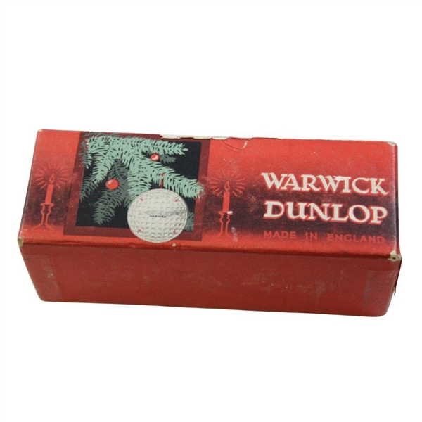 Empty Christmas Sleeve For 3 Dunlop Warwick 50/50 Golf Balls 1930