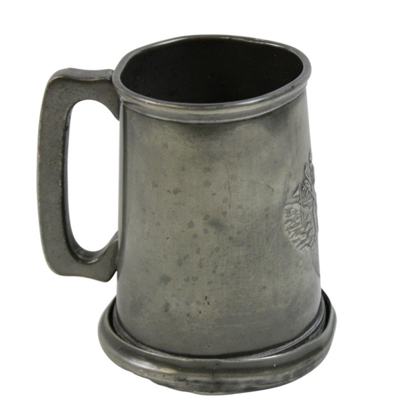 Pewter Mug With Unusual Raised Caddie Carrying A Bag Of Clubs