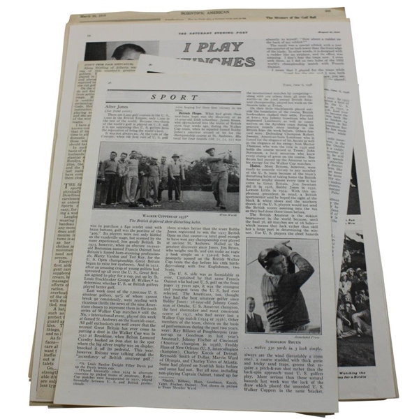 Twelve (12) Vintage Golf Articles 