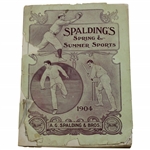 1904 Spalding Spring & Summer Sports Booklet w/Golf Equipment & other