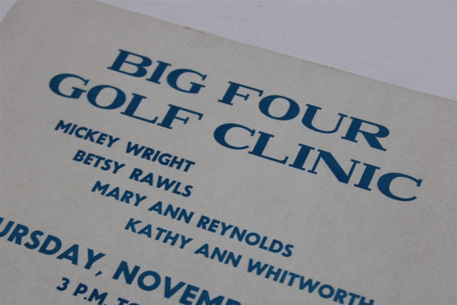 Big Four Golf Clinic Poster/Ad
